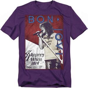 Bon Jovi Unisex Adult 86 Tour T-Shirt / Purple